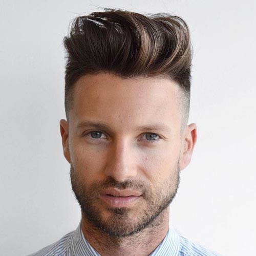 Wavy Pompadour with Undercut