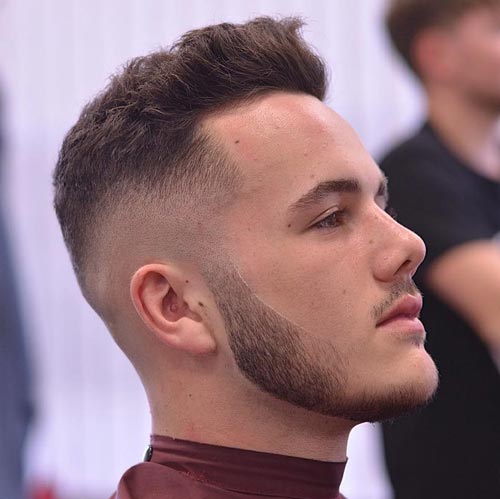 Wavy Brushed Up Haircut with Undercut
