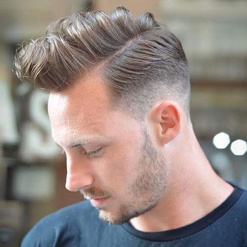 Wavy Sectioned Quiff with Side Part