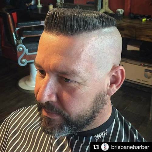 Angled Front Flat Top with Skin Cut