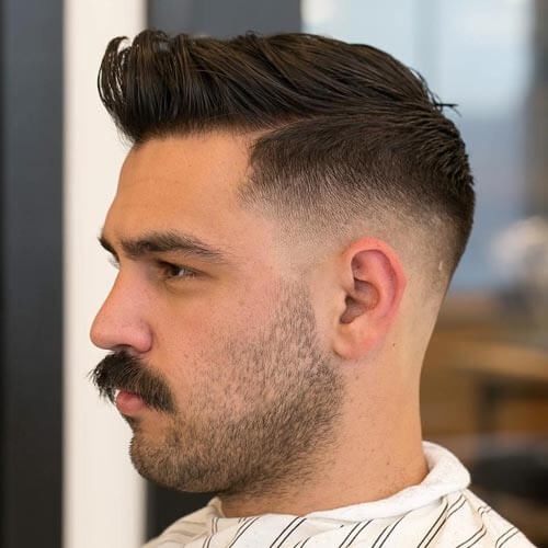 Taper Fade Pomp with Quiff