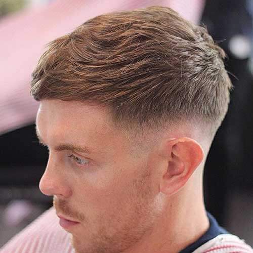 Low Fade with Tousled Top - Short Haircut