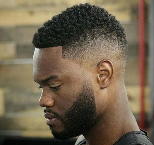 Kinky Hair With Lineup and Fade