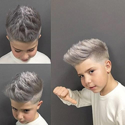 little boy haircuts - Spiky Quiff and Drop Fade