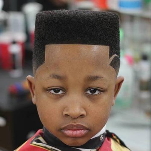 Haircut For Toddler Boys - Flat Top with Temp Fade