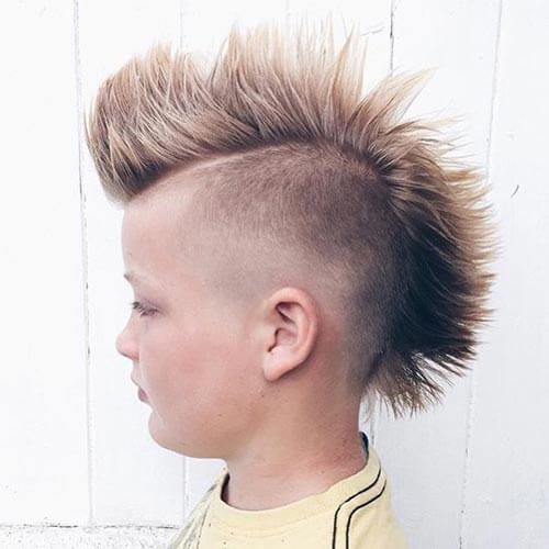 Cute Little Boy Haircuts - Spiky Mohawk and Taper Fade