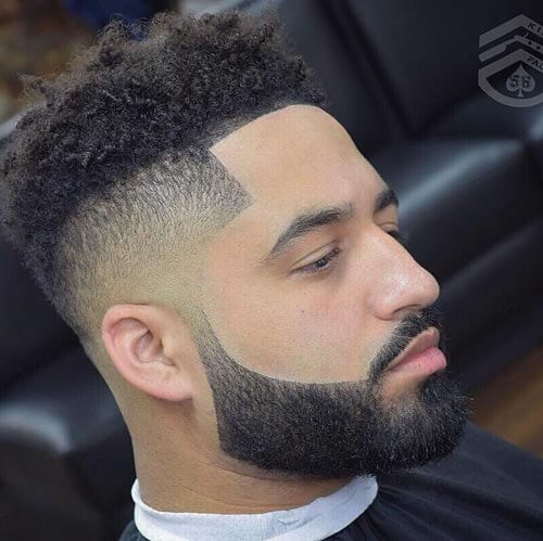 Undercut Fade with Curly Top