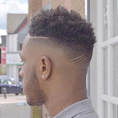 Short Wavy Hair With Temp Obscure-50 Impressive High Top Fade Haircuts