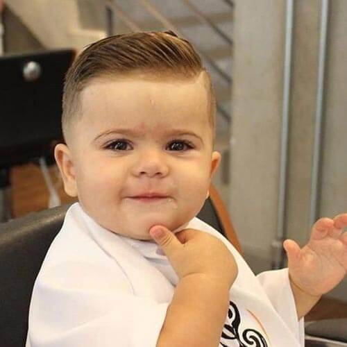Little Boy Haircuts - Comb Over Haircut with Part