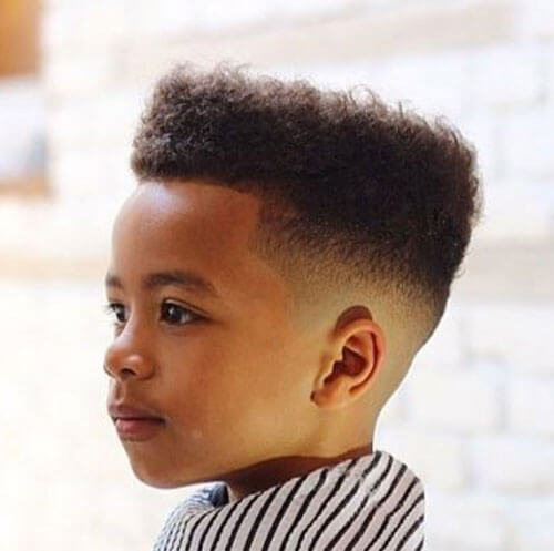 Curly Flat Top With Low Fade