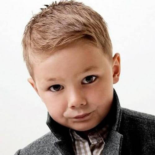 Buzz Haircut With Razor Line-Little Boy Haircuts: 60+ Cute Hairstyles for 2023