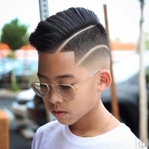 little boy haircuts - Faux Hawk with Two Deep Part
