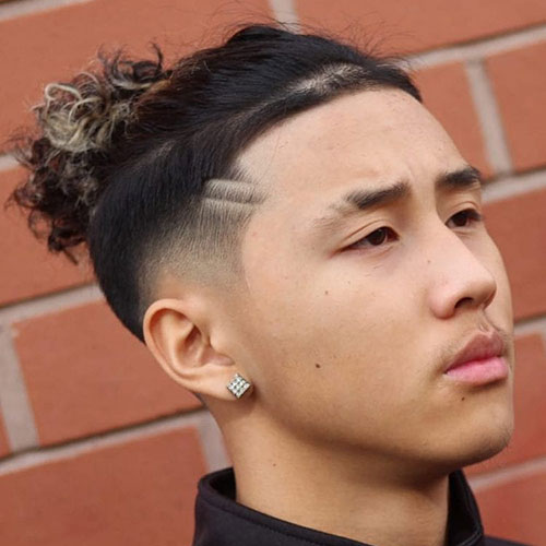 Asian Man Bun Hairstyle