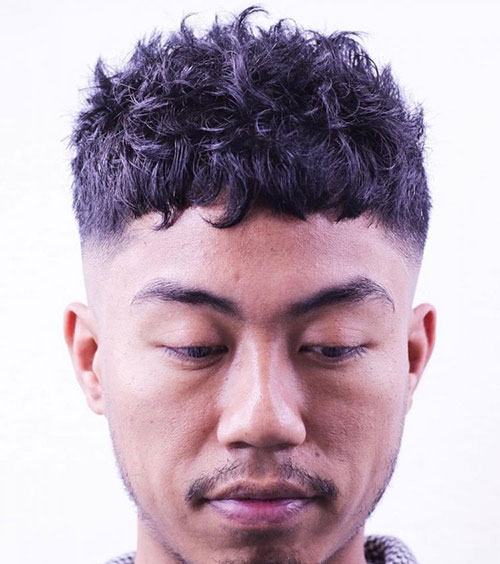 Asian Caesar Haircut with Texture 