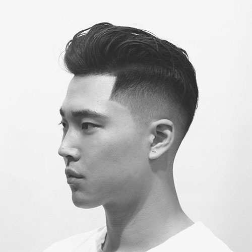 Pompadour with Drop Fade