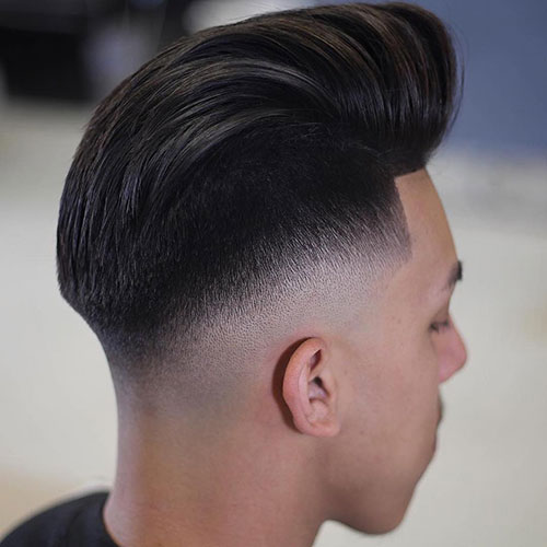 Pompadour with Tapered Fade