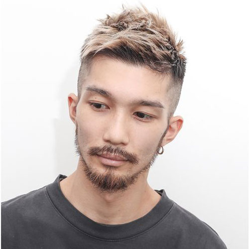 Asian Crew Cut with Highlights