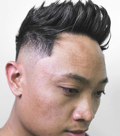 Comb Over with High Fade