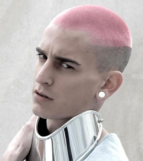 Pink Dyed Buzz Cut