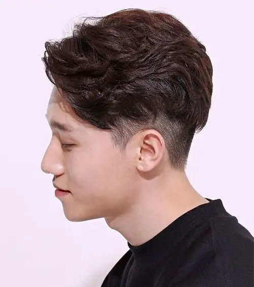 Short Two Block Haircut with Curls