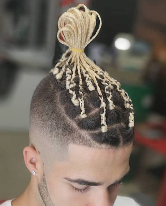 Braids with Dyed Top Knot