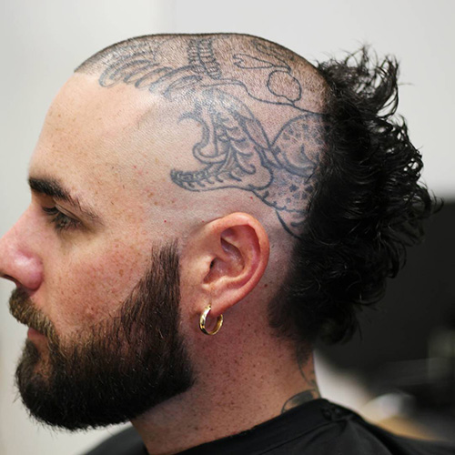 Curly Skullet Haircut