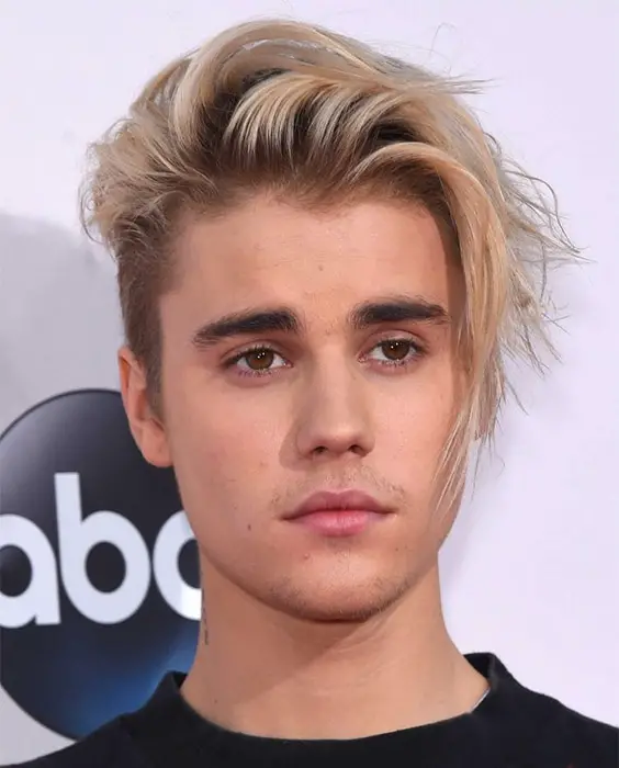 Justin Bieber Side Swept Fringe Undercut