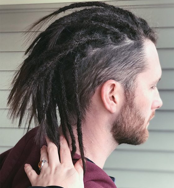 Forward Flipped Mohawk-16 Edgy Mohawk Dreads Hairstyles for Men