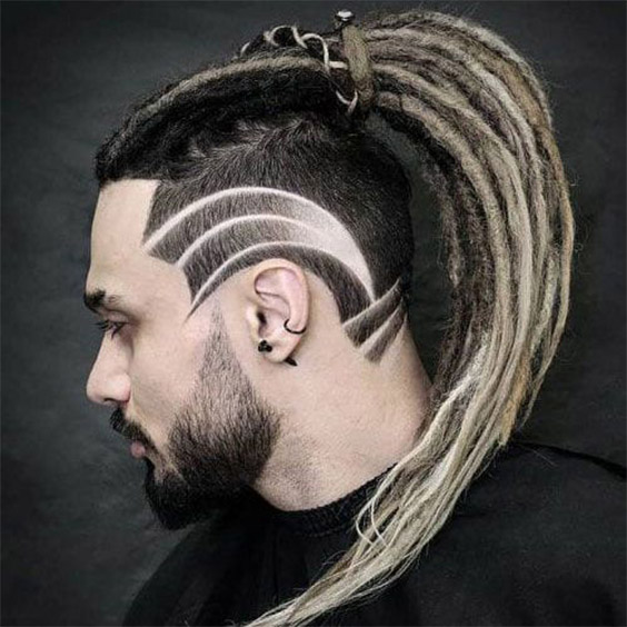 Edgy Blond Mohawk Dreads