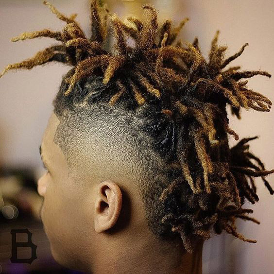 Semi-Freeform Spike Dreadlocks