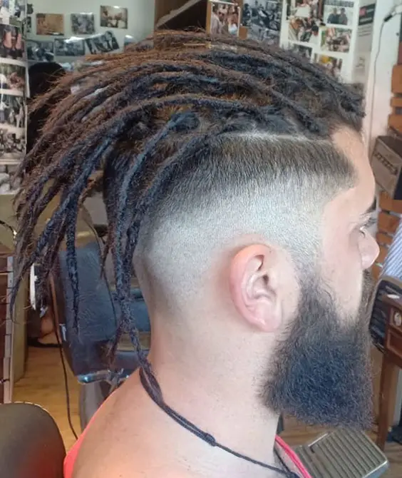 Mohawk Dreads with High Fade