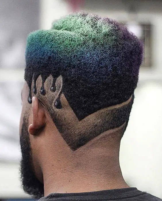 Box Cut with Drips and Reverse Fade