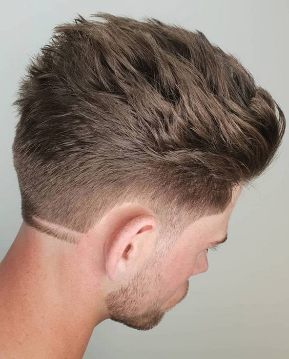 Ducktail Quiff with Neck Design