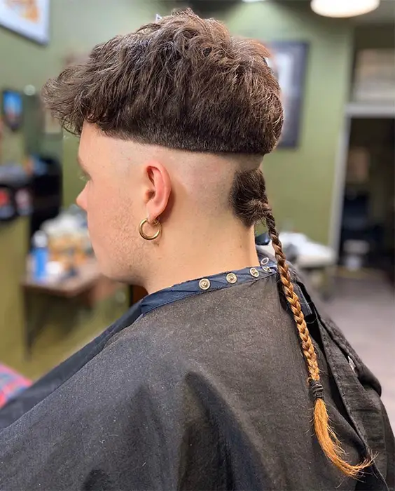 Edgy Crew Cut with Rat Tail