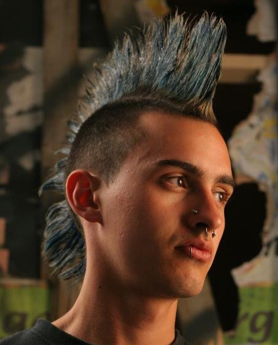 Slick Blue Punk Mohawk