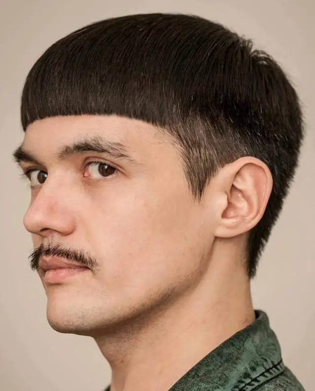 Tank Top Blur-32+ Stylish Modern Bowl Cut Hairstyles for Men