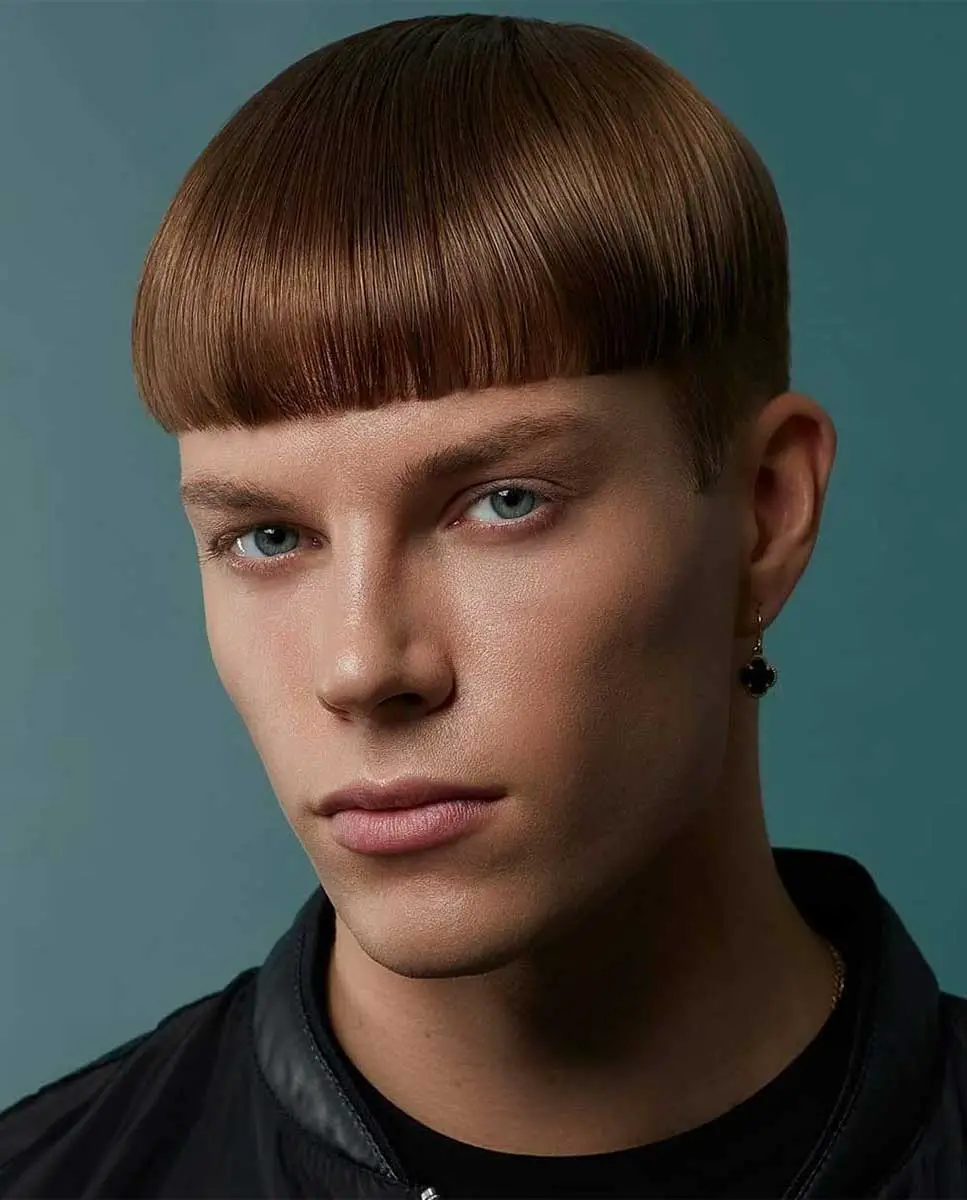 Model rambut pria 2021 bowl cat