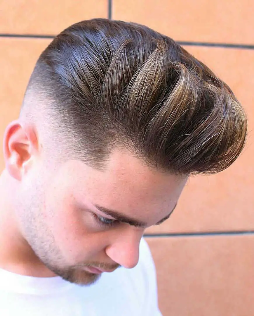 Layered Haircut with Mid Fade