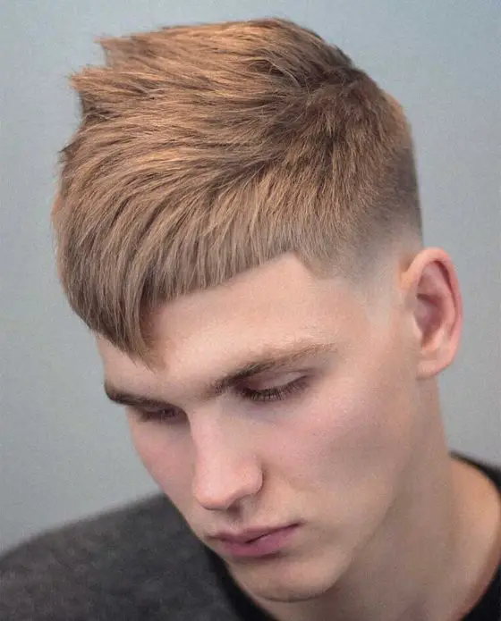 Chaotic Top with Line-25+ Stylish Angular Fringe Haircuts for Men in 2023