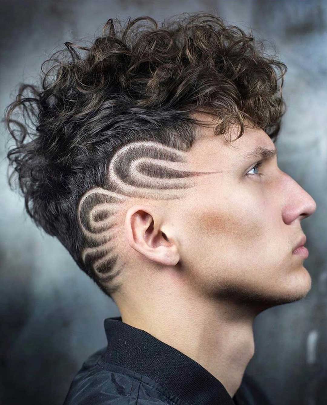 Curly Top with Abstract Design