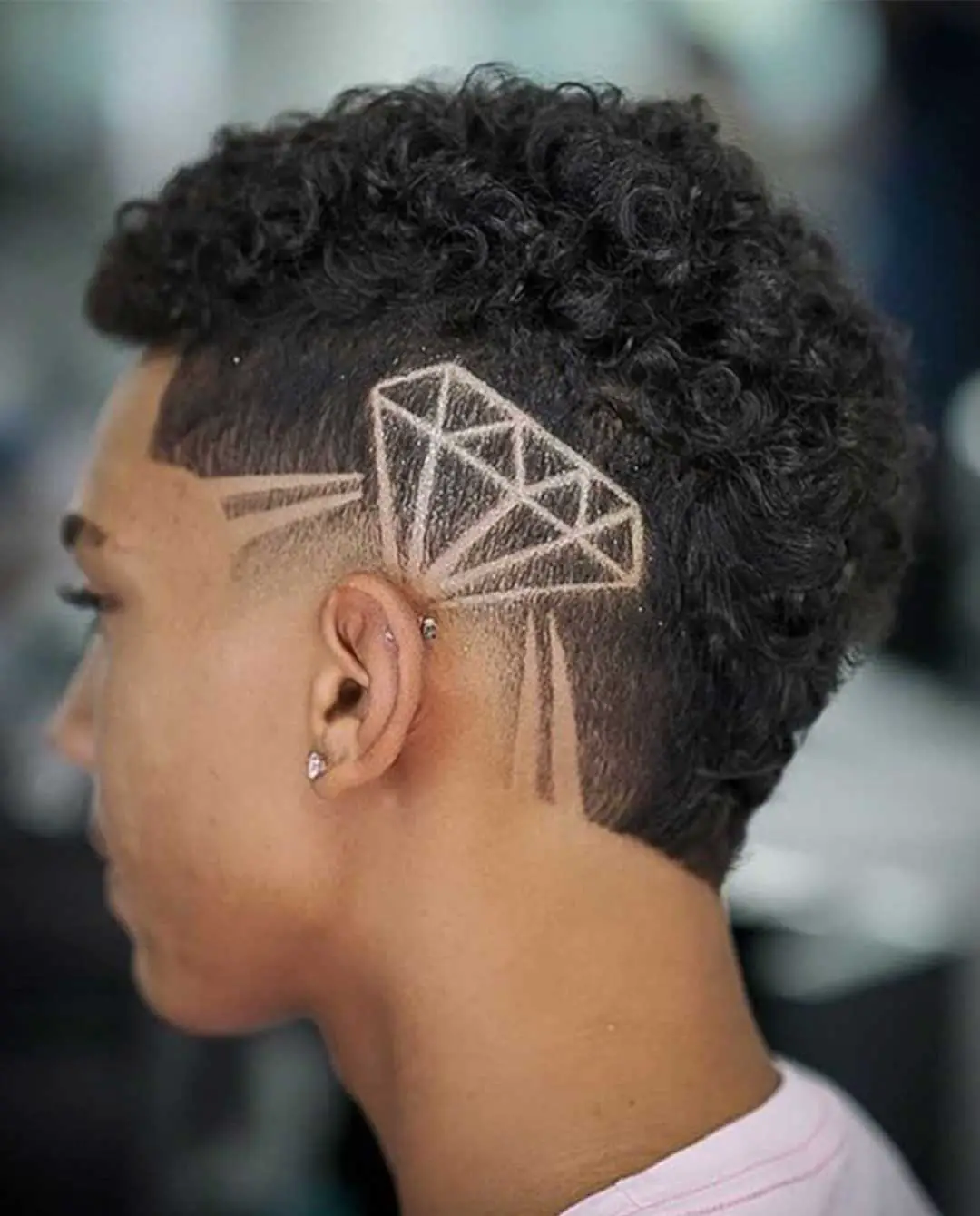 Curly Top with Diamond Design