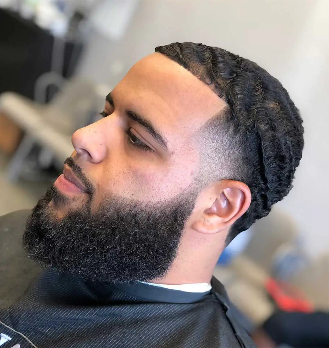 High Fade Haircut with Waves