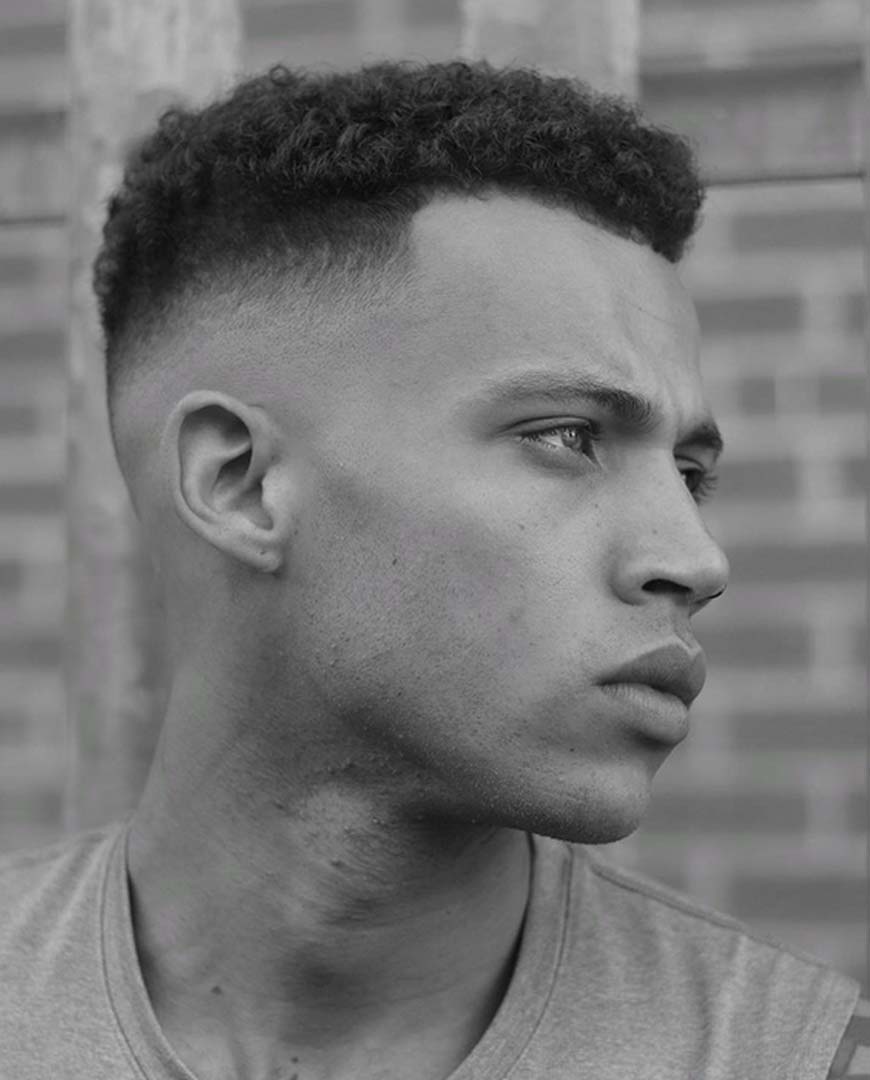 Afro Haircut with High Fade