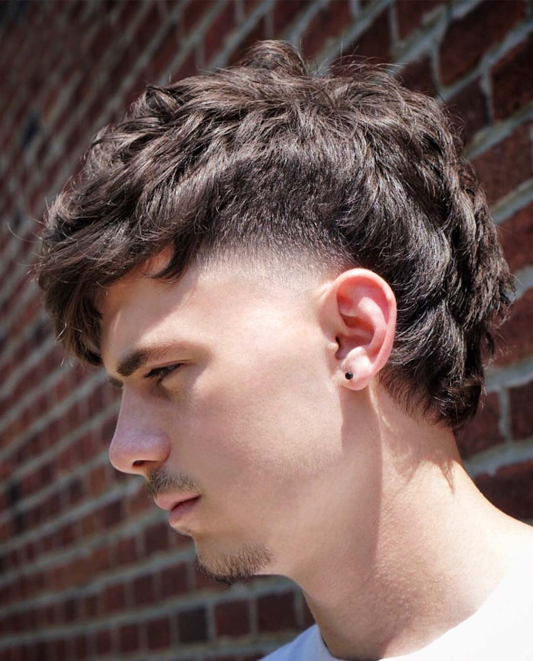 Wavy Mullet with Taper Fade