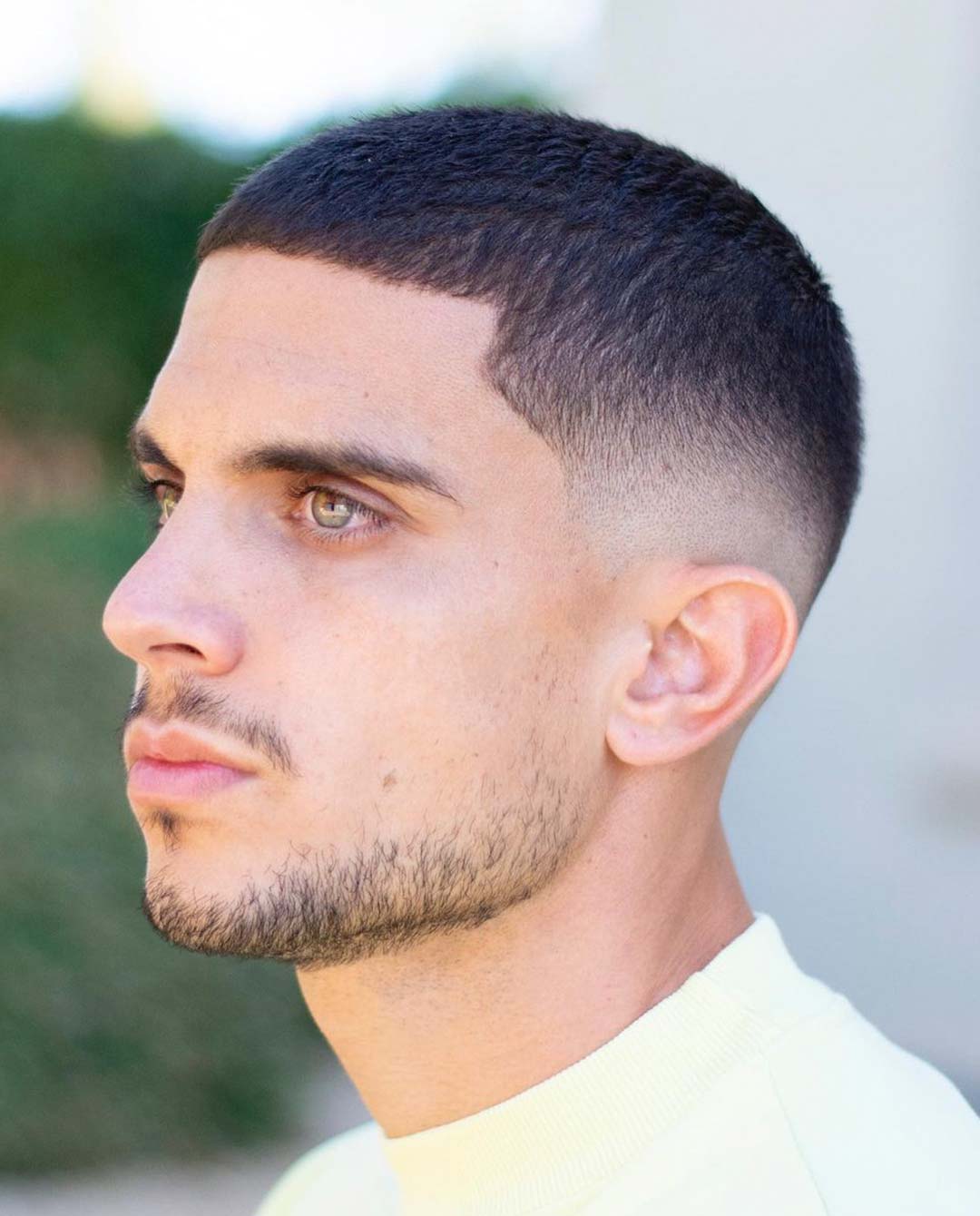 Mens Buzz Cut with Mid Fade