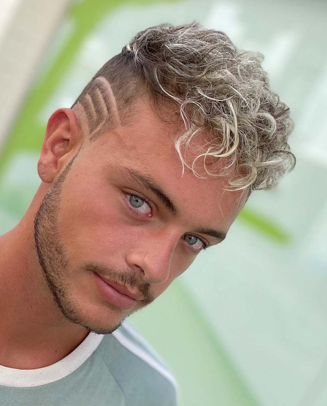 Blonde Curls + Undercut with Design