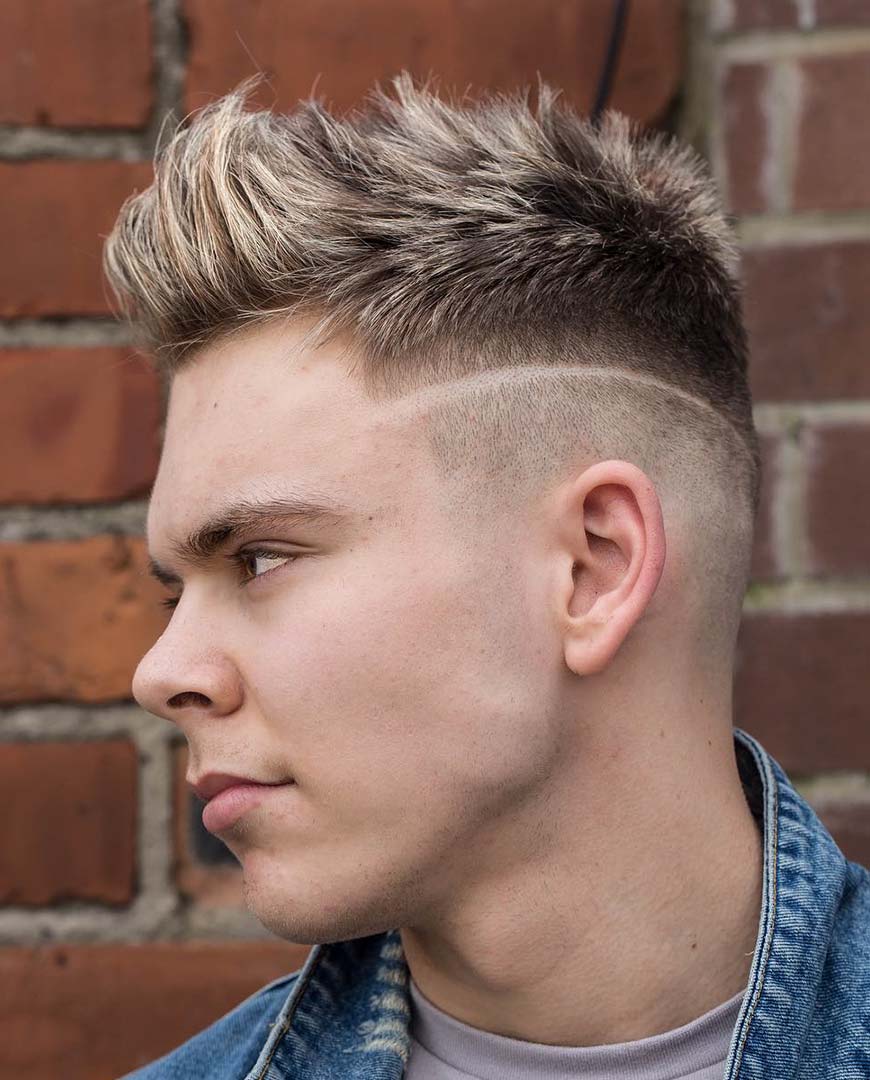 Modern Quiff with Blonde Highlights