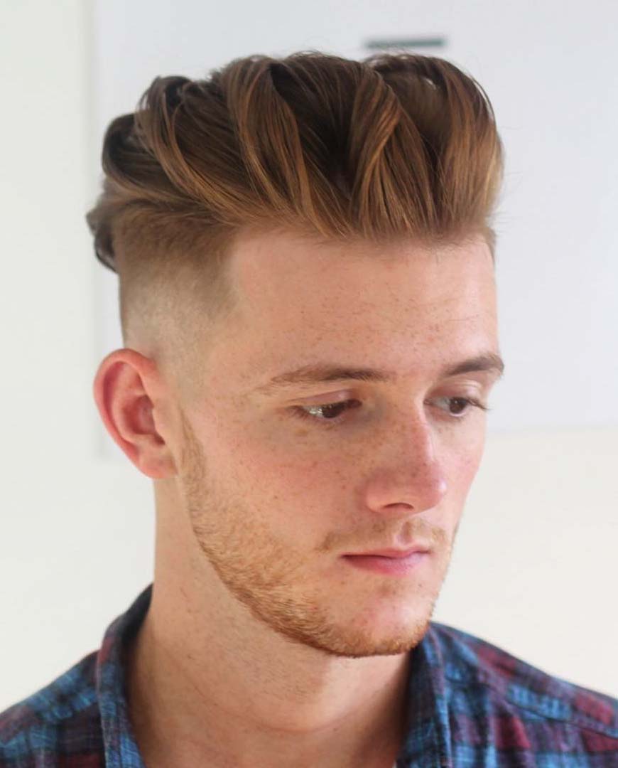 Layered Haircut with High Fade