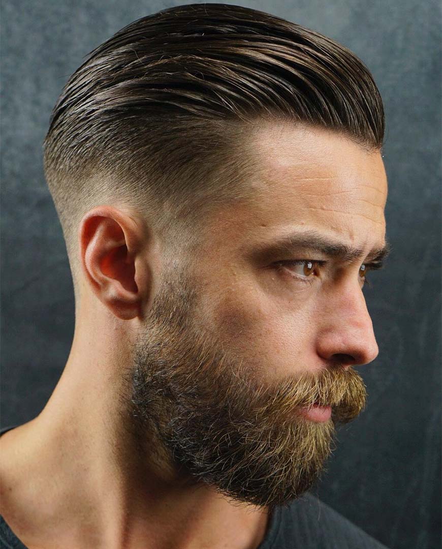 Slick Back Taper Haircut