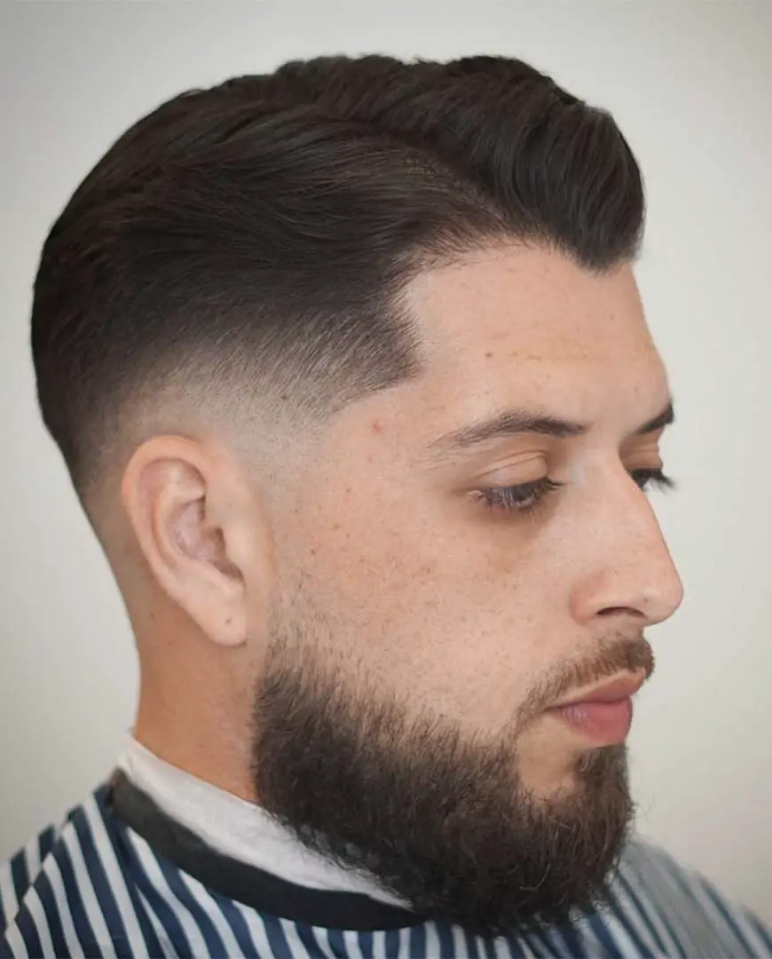 Middle Parted Hair with Mid Fade